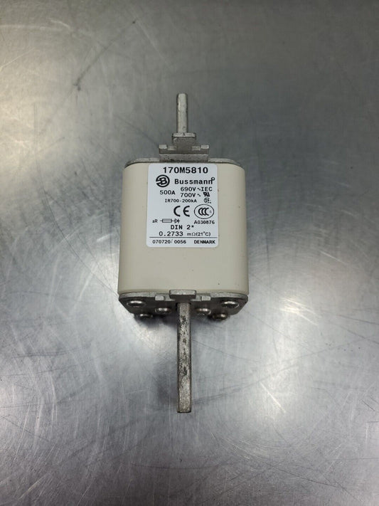 Bussmann 170M5810 Semiconductor Fuse, 500A 690-700V.                       4E-32