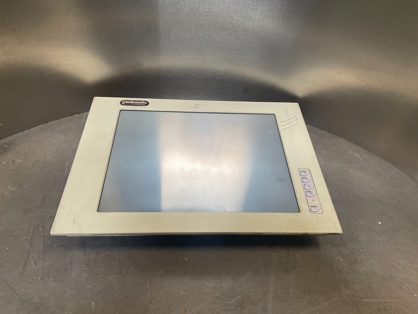 CyberResearch White 15-Inch 60-Watt 12-Volt DC LCD Screen Display Monitor