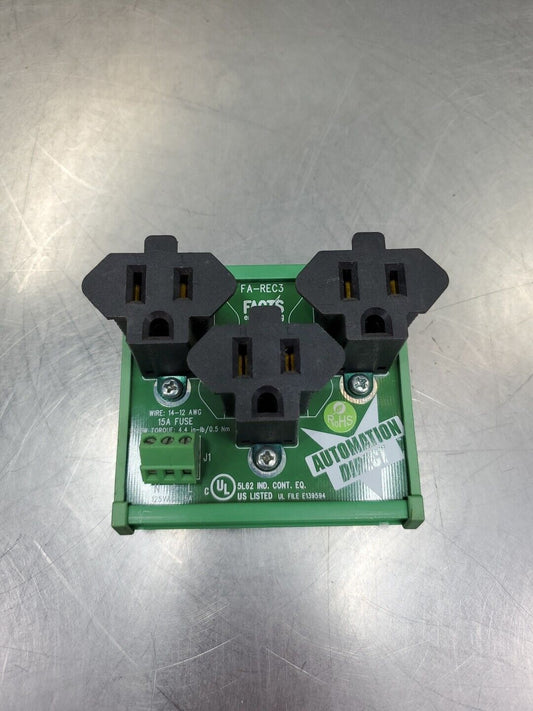 Facts Engineering FA-REC3 Three Receptable PLC Outlet, 125VAC 15A.         3D-35