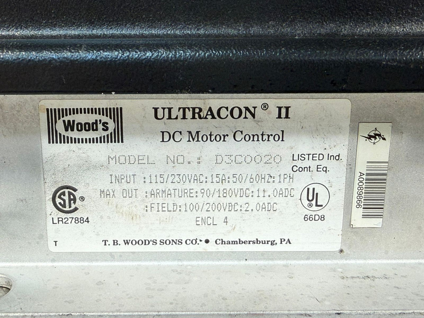Woods Ultracon II D3C0020 SCR Control                             (11.5.4)