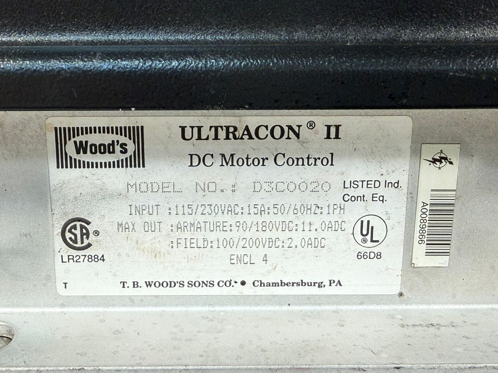 Woods Ultracon II D3C0020 SCR Control                             (11.5.4)