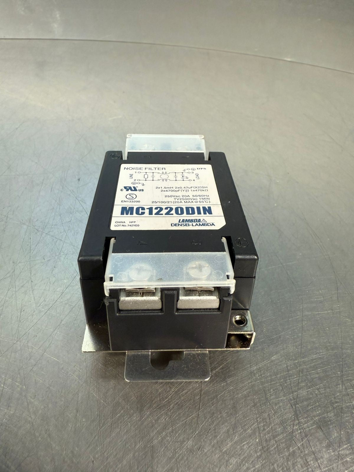 Lambda MC1220DIN Noise Filter 250VAC 20A 50/60HZ                   (2.1.5)