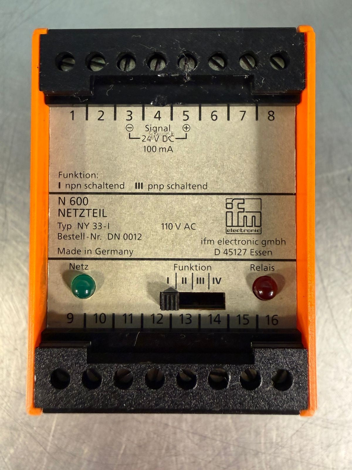 Ifm Electronic DN0012 N600 Netzteil 110Vac                         (7.2.3)