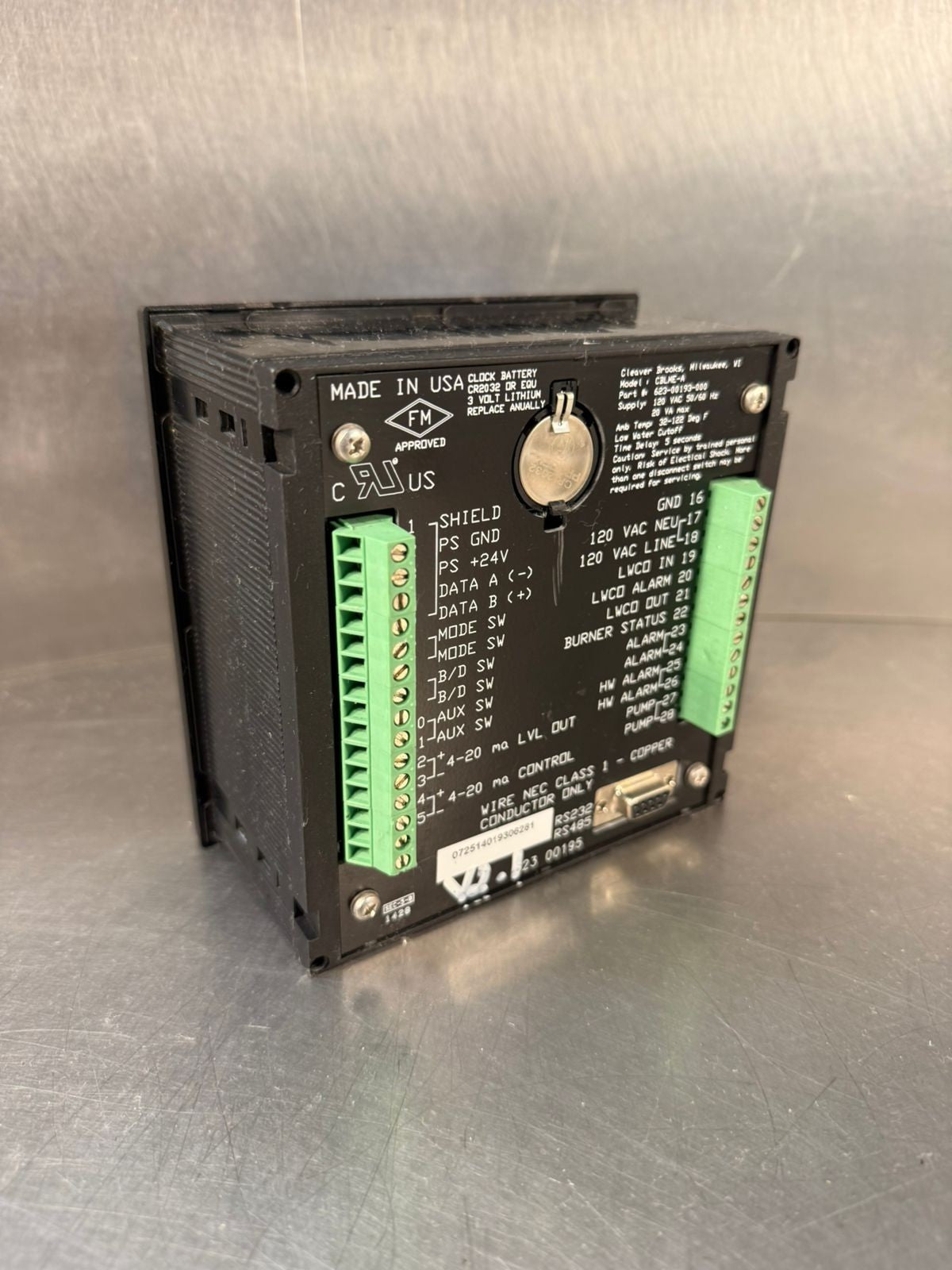 Cleaver Brooks 623-00193-000 CBLME-A / Water Level Master Contr.   (7.4.2)
