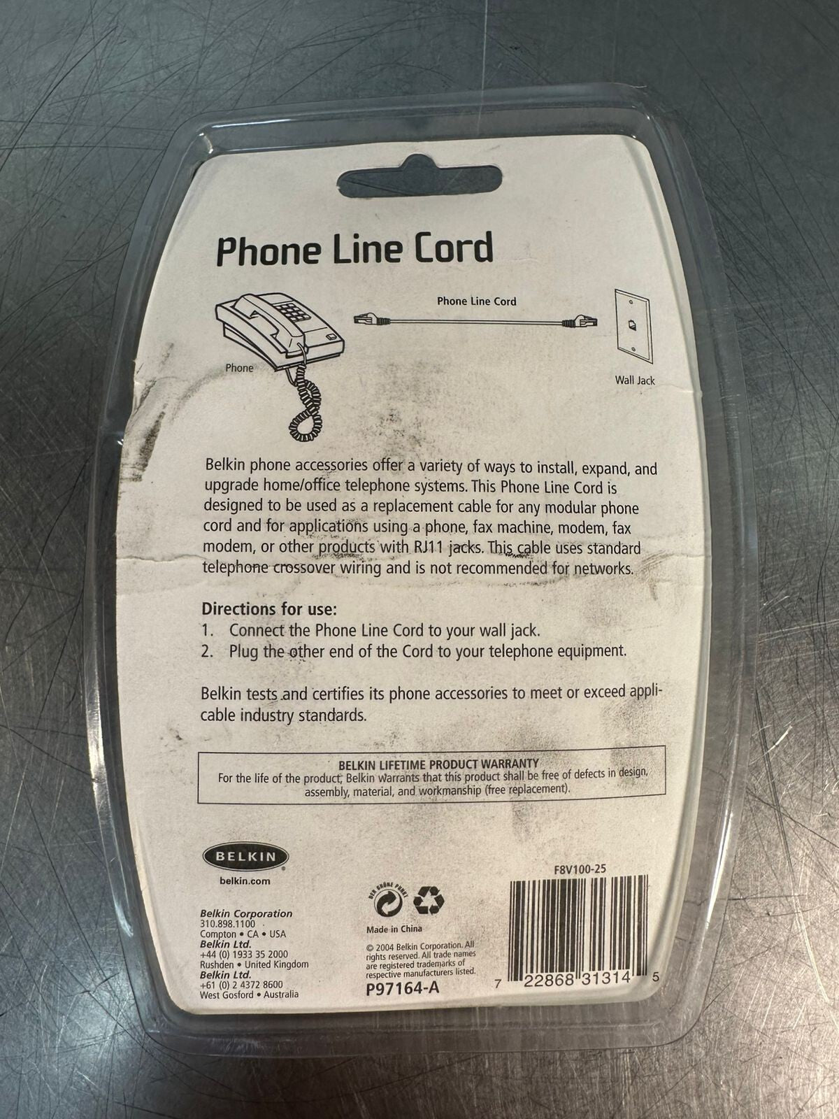Belkin P97164-A Phone Line Cord 25Ft 7.6m                 (7.3.2)