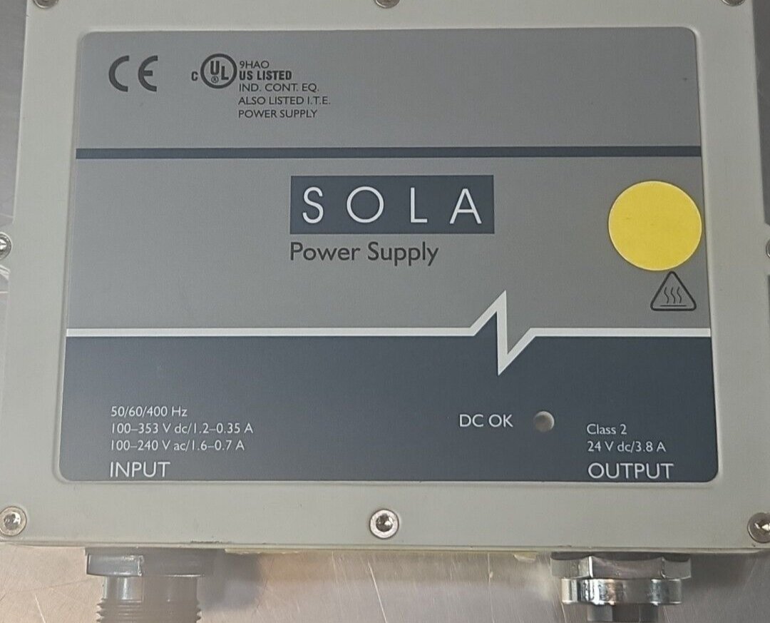 SOLA SCP 100S24X-CP Power Supply Class 2,  24Vdc 3.8A Output (BIN2.3.3)