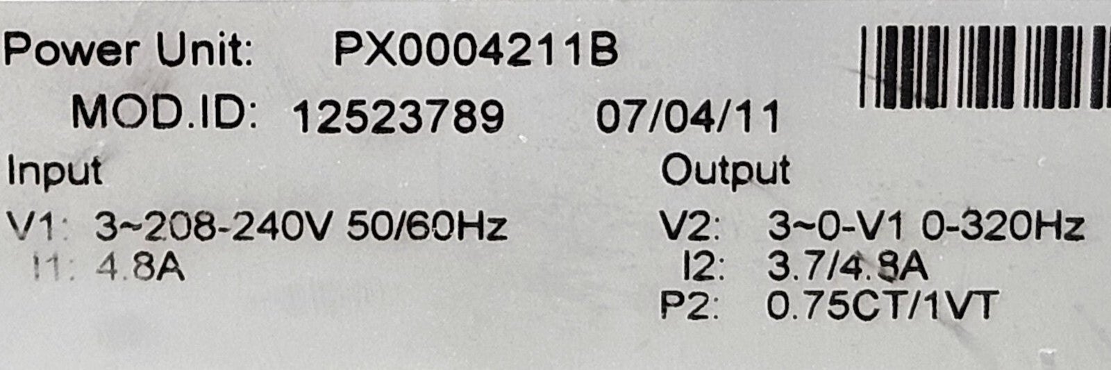 Eaton SVX9000 variable frequency drive  (PX0004211B/SVXF07A1-2A1B1)      (BI445)