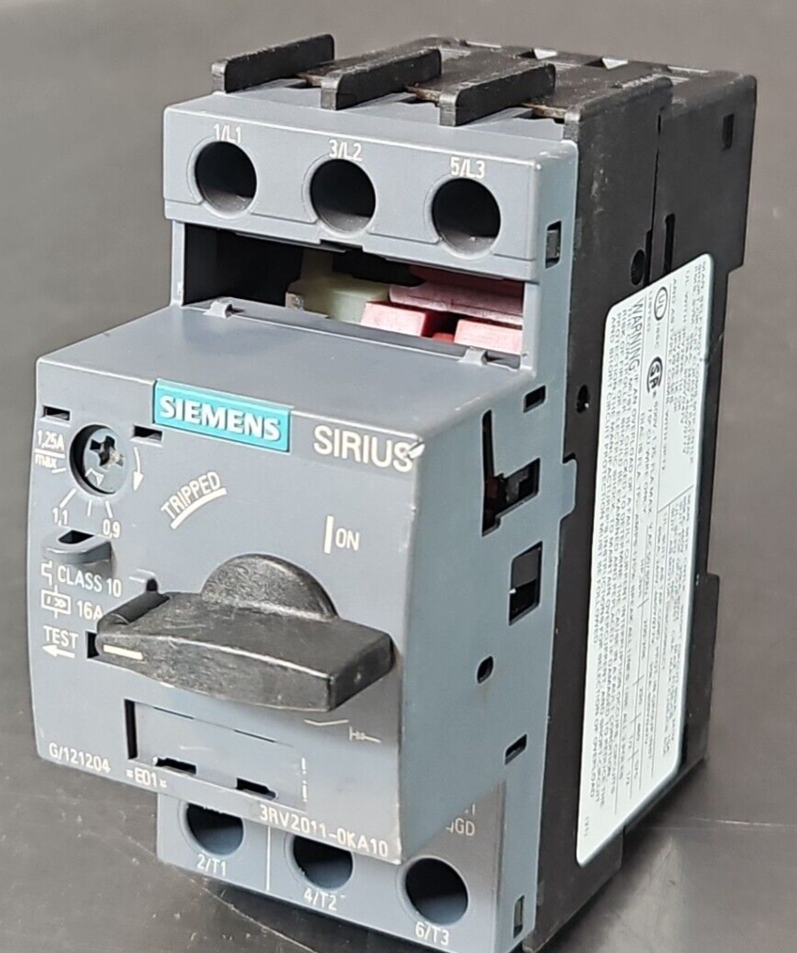 Siemens Sirius 3RV2011-0KA10 Motor Controller 3pole                      loc4A11