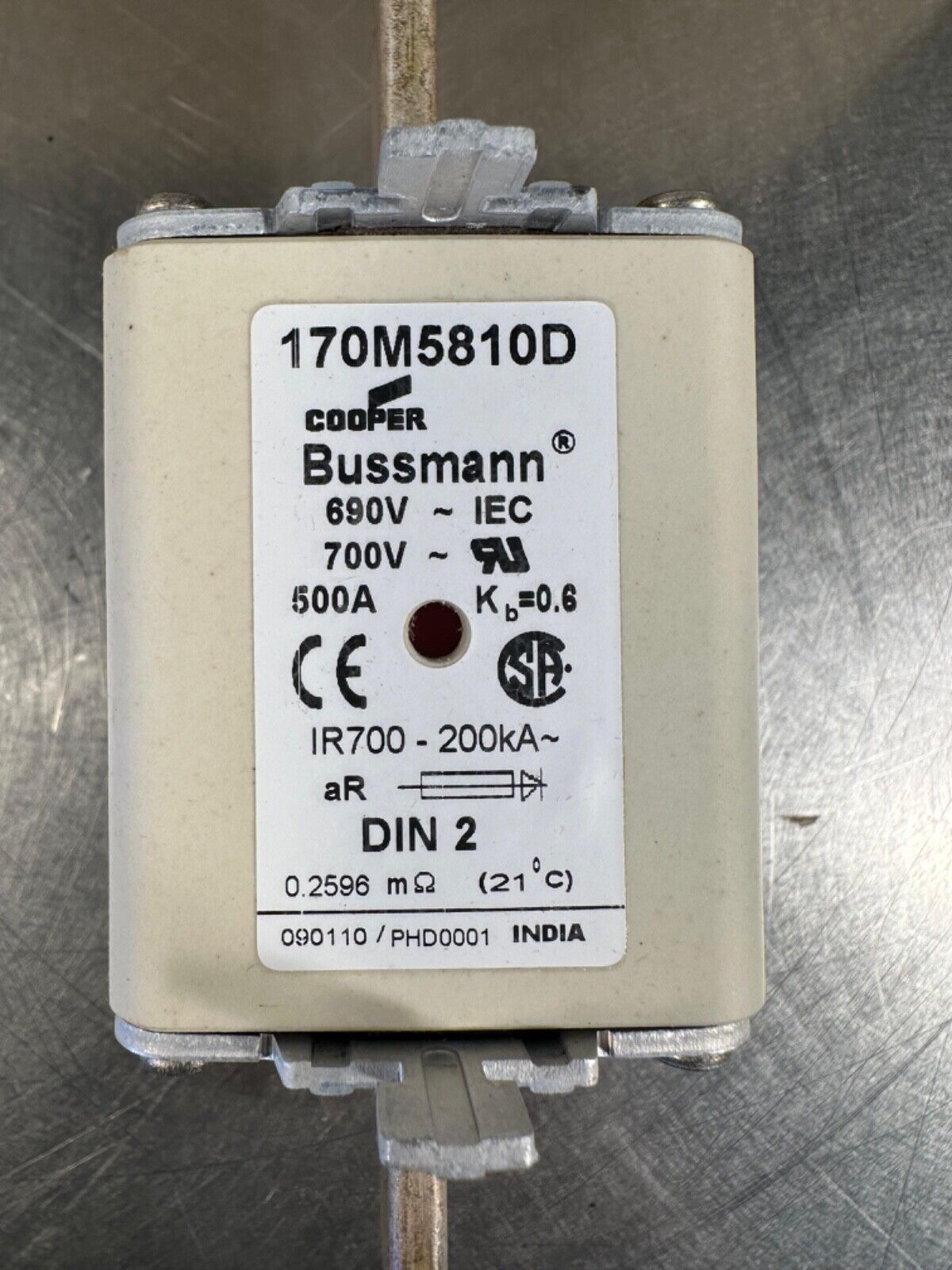 Bussman Fusible 170M5810D 500A 690V Din2 (4C-37)