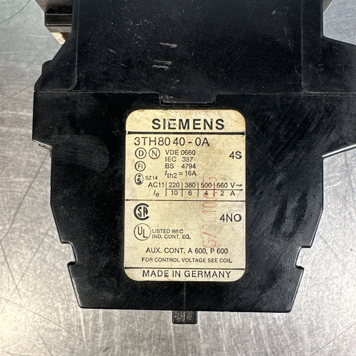 Siemens Furnas Electric Co 3TH8040-0A Contactor (BIN-1.1.1)