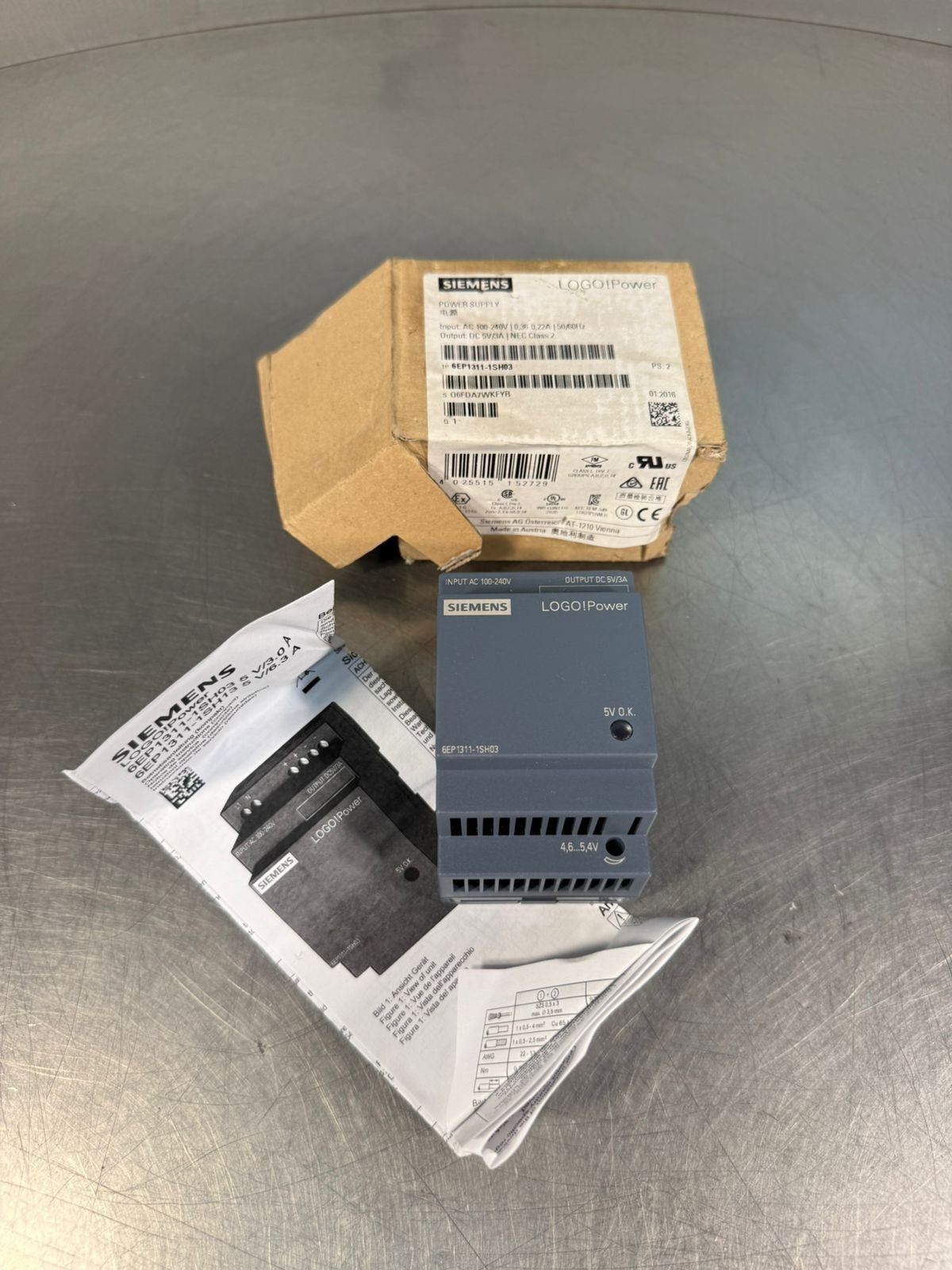 Siemens 6EP1311-1SH03  Power Supply       50/60Hz                  (2.1.5)