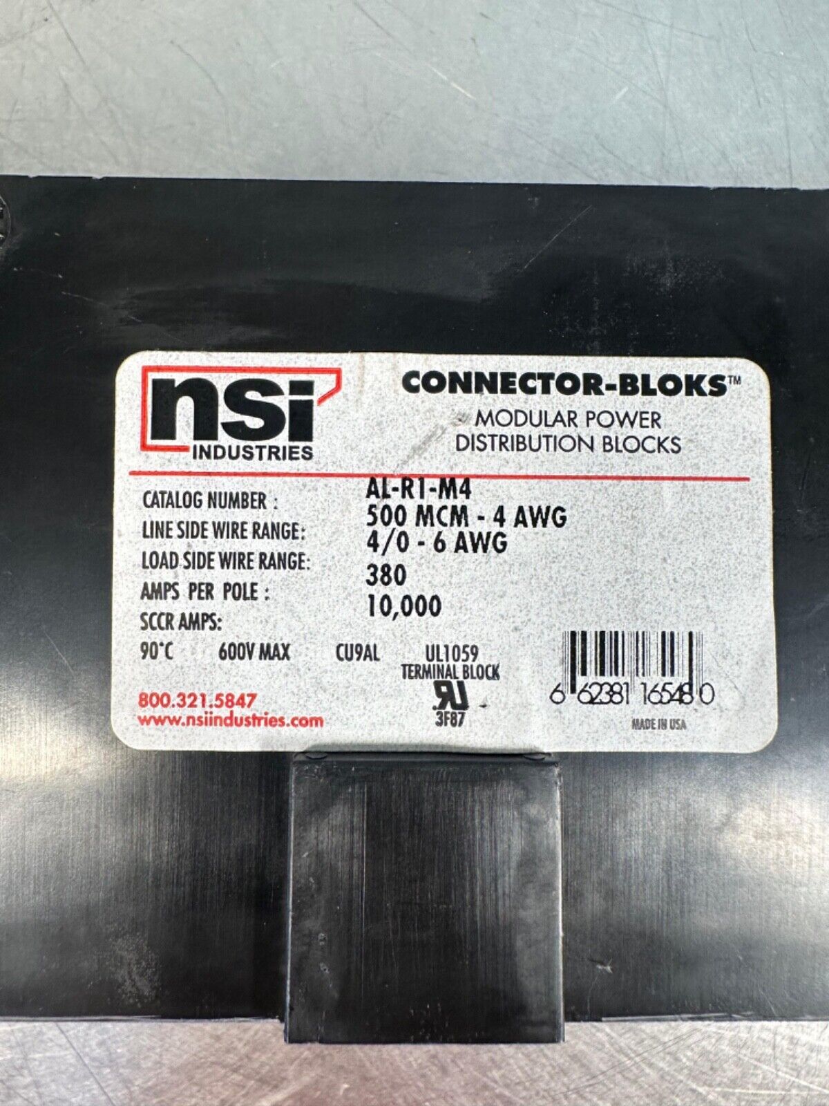 Nsi Tork AL-R1-M4 500 MCM  Connector Block (4B-28)