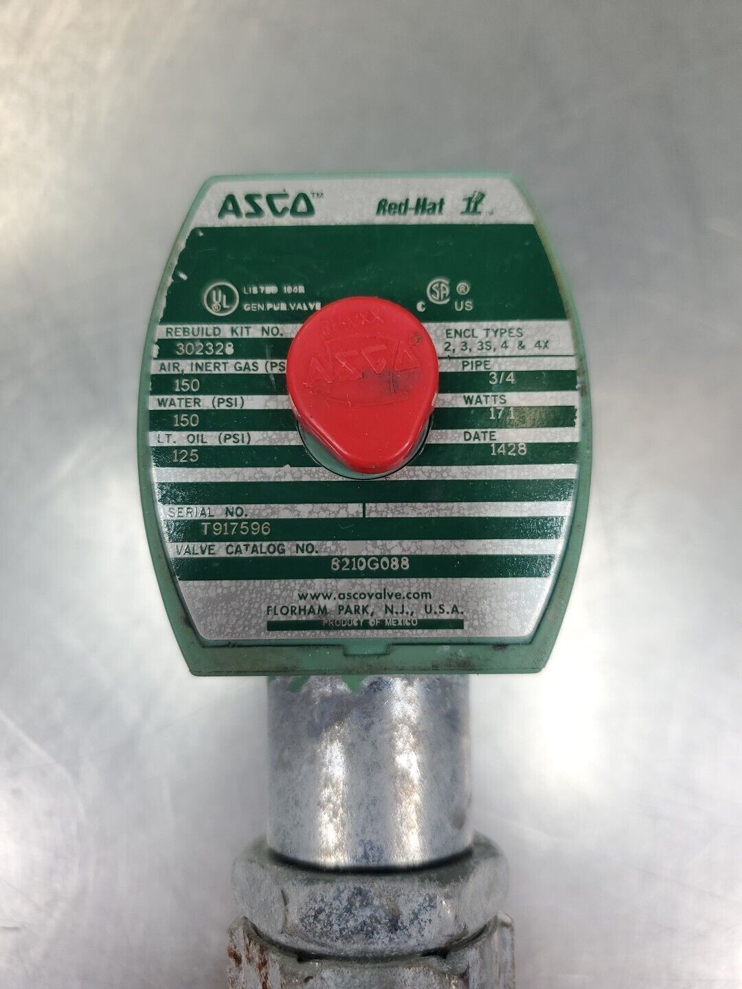 ASCO 302328 (MP-C-080) DIAPHRAM REBUILD KIT.                                6E-2