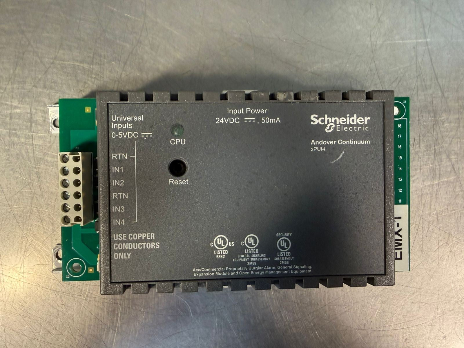 Schneider Electric XPUI4 Input power 24Vdc 50ma Andover Continuum (4.1.4)