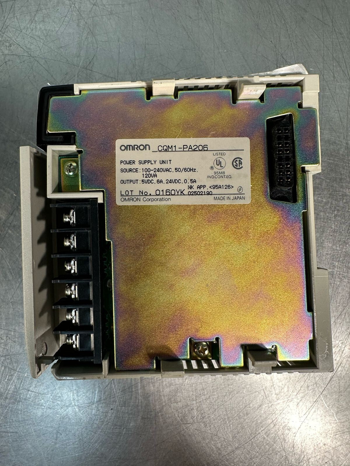 Omron CQM1-PA206 Power Supply 100-240Vac 50/60Hz CQM1PA206 120Va (7.2.1)