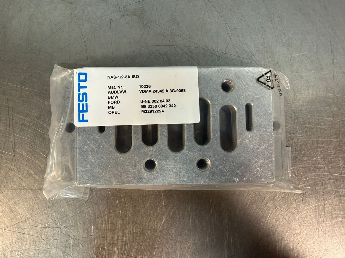 Festo NAS-1/2-3A-ISO 10336 Individual Pneumatic Valve Subbase      (4.1.1)