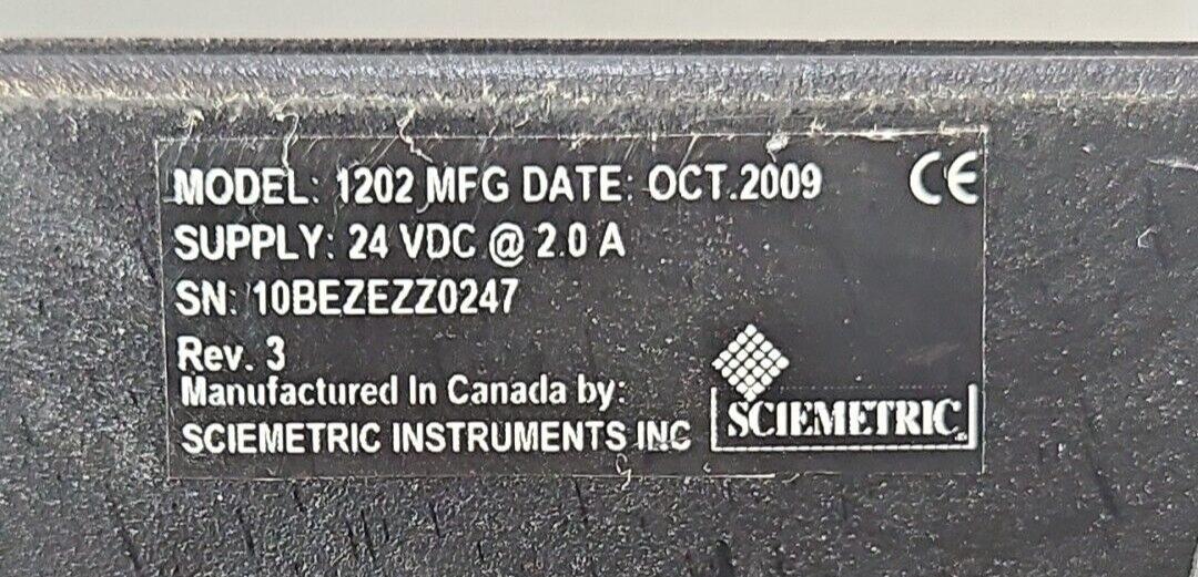 Sciemetric 1202MFG In-Process Test and Monitoring Monitor              (BIN415)
