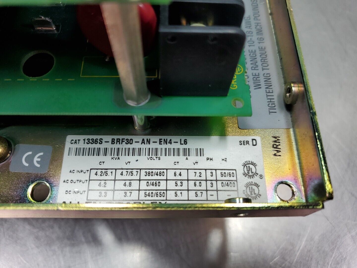 Allen Bradley 1336S-BRF30-AN-EN4-L6 Ser D Drive.                              1E