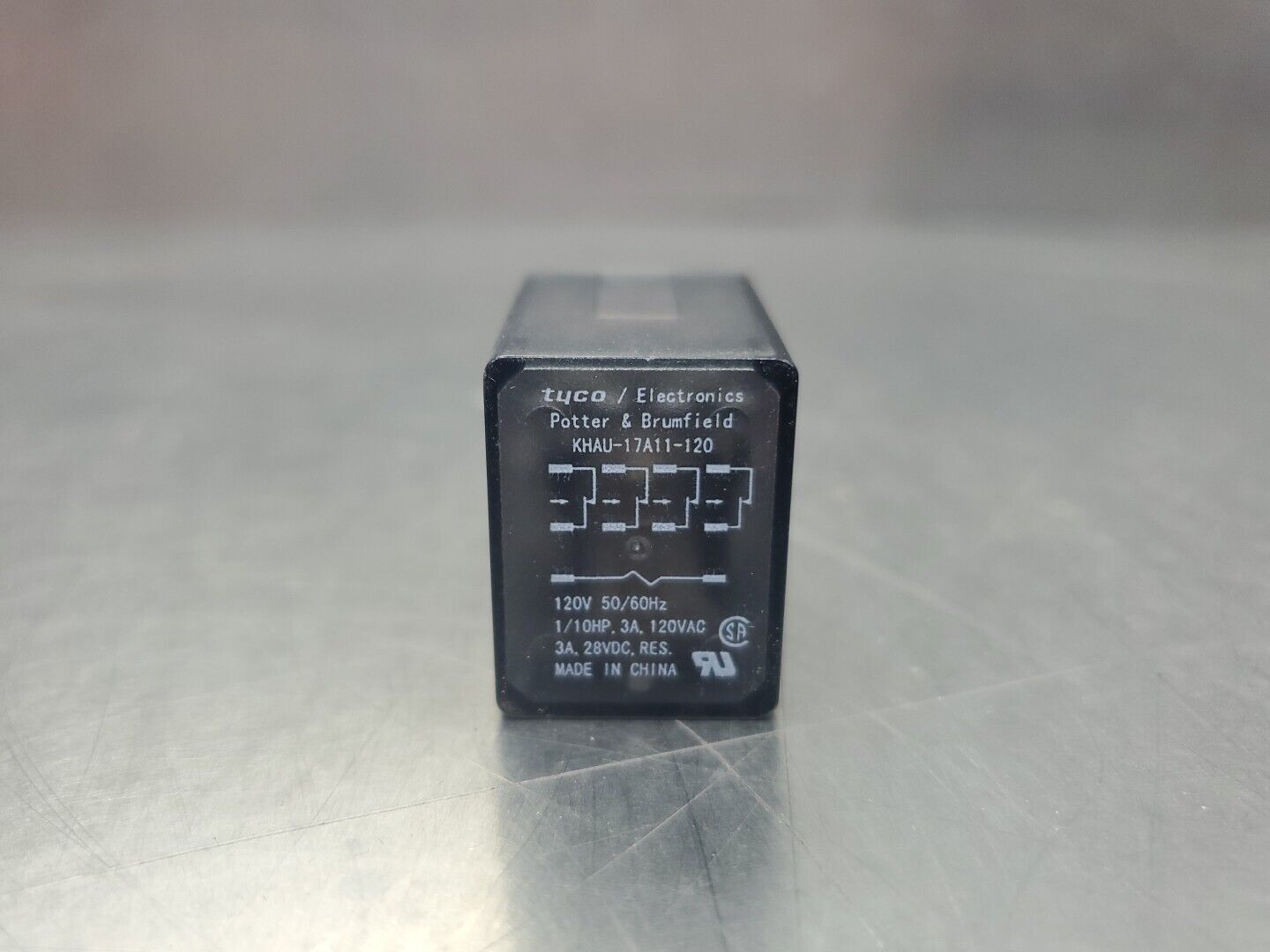 POTTER & BRUMFIELD KHAU-17A11-120 14-Pin RELAY, 120V, 3A.                  4D-42
