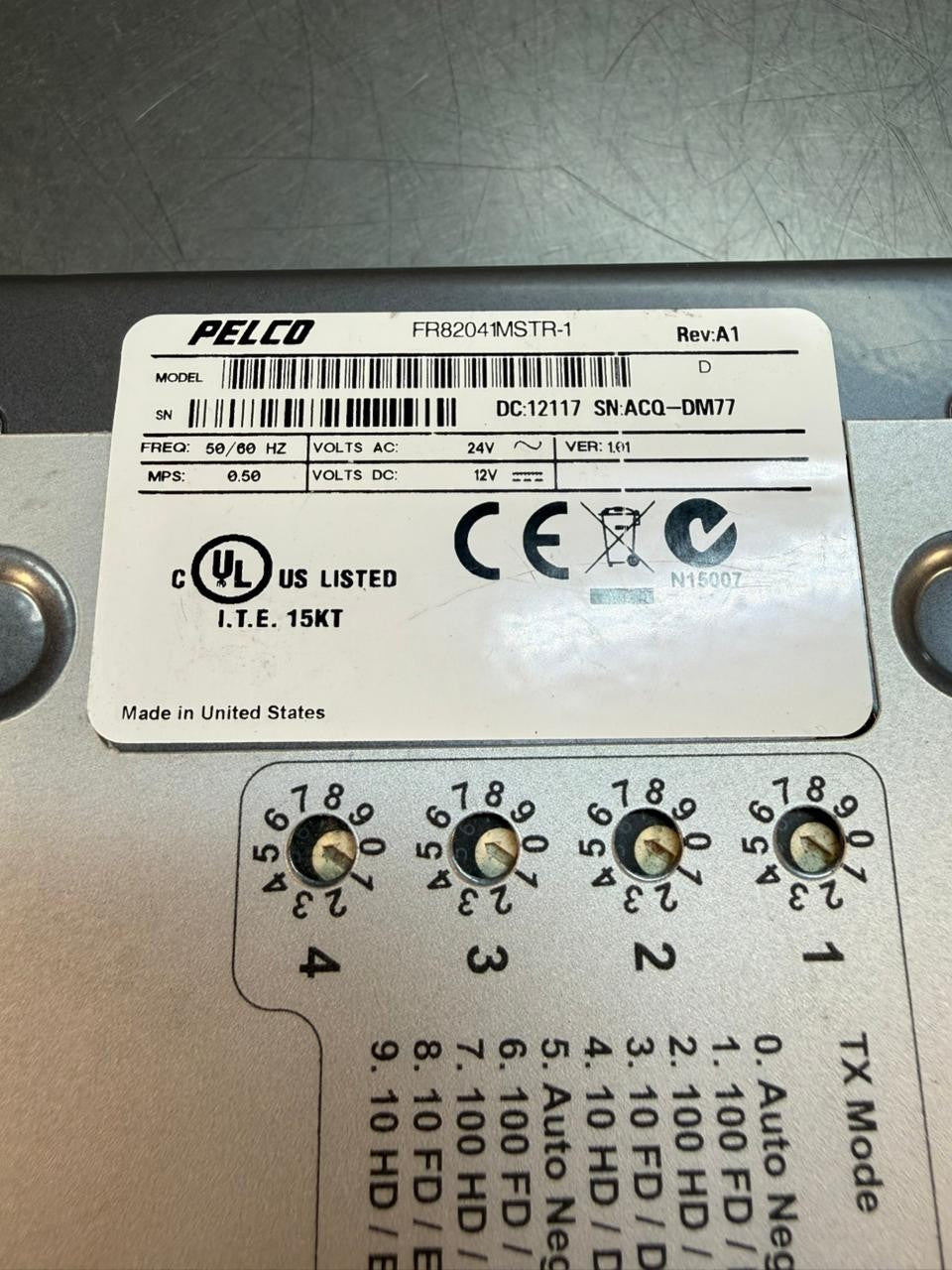 Pelco FR82041MSTR-1 REV.A1  DC    12117                            (1.3.4)