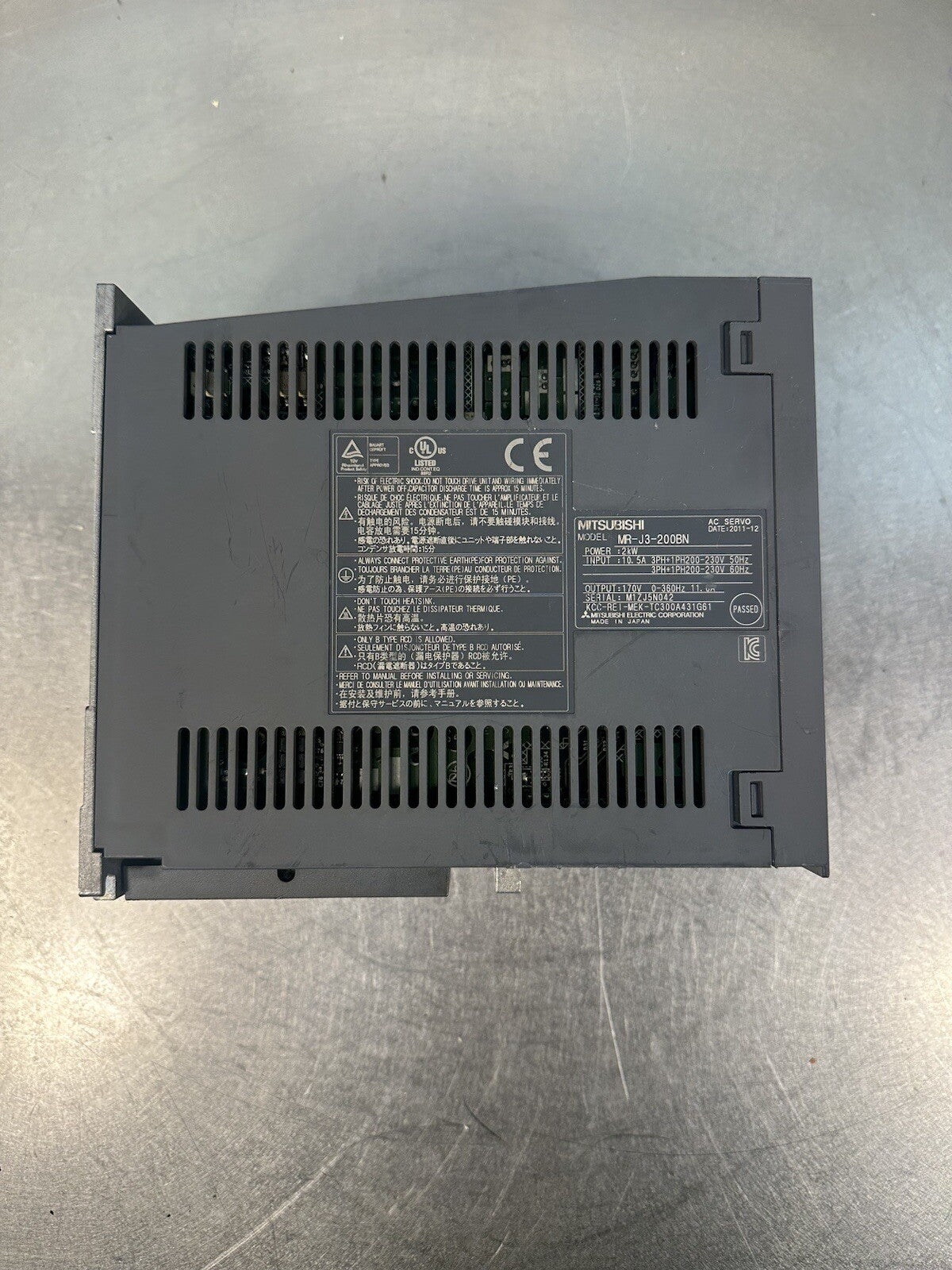 MITSUBISHI MR-J3-200BN AC Servo Driver MRJ3200BN (BIN-1.2.4)