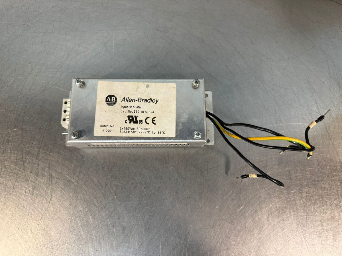 Allen Bradley 160-RFB-5-A Input RFI Filter 5.5A 3x460VAC           (3.1.2)