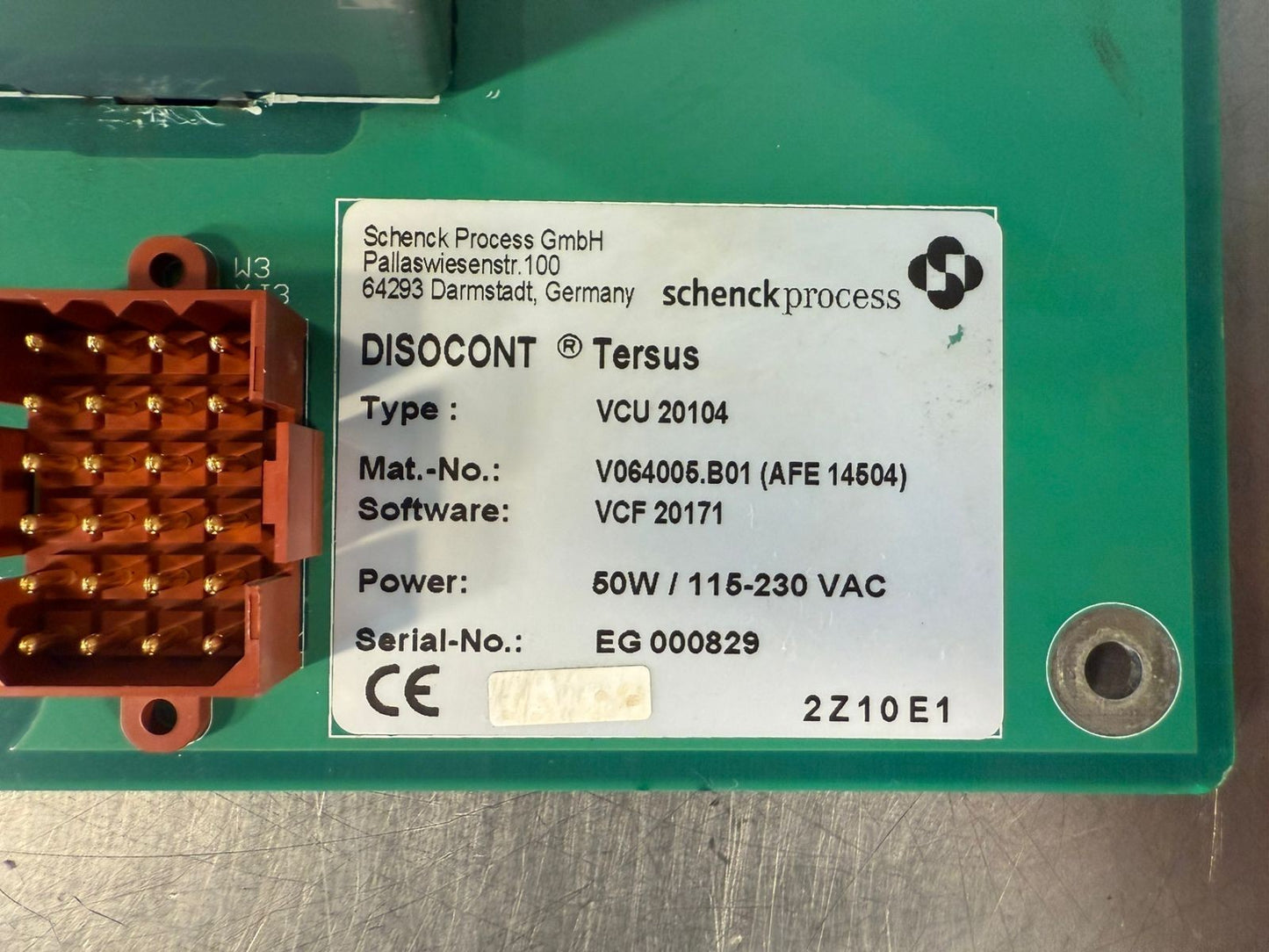 Schenck Process Discont Tersus VCU 20104  50W / 115-230Vac  (12.5.5)