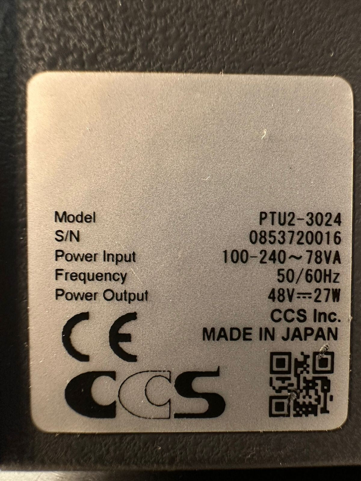 Ccs PTU2-3024 Adjustable Power Supply 48V-27W 100-240~78VA 50/60Hz (4.2.5)