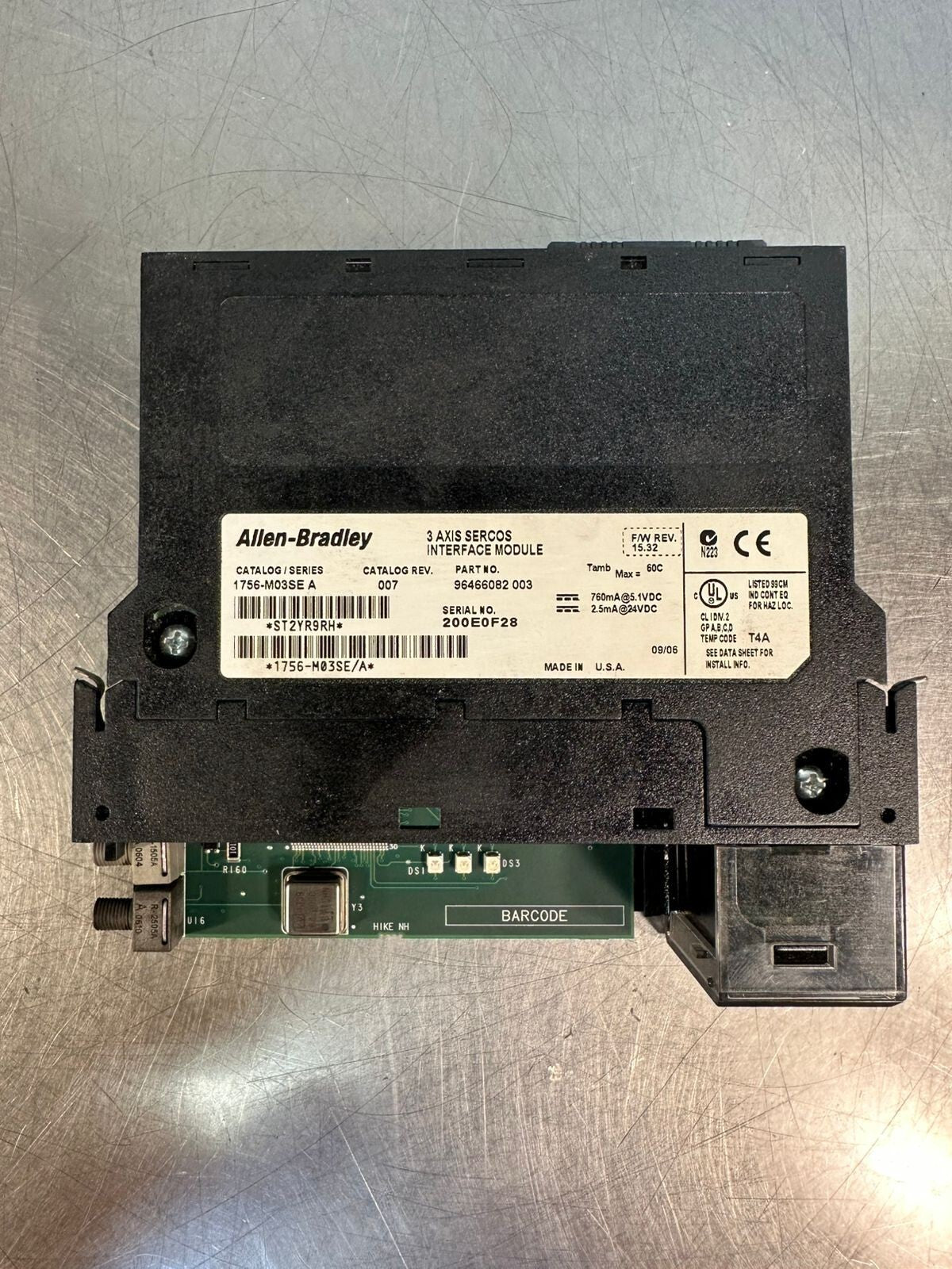 Allen-Bradley 1756-M03SE /A 3 Axis Sercos Interface Module         (5.4.5)