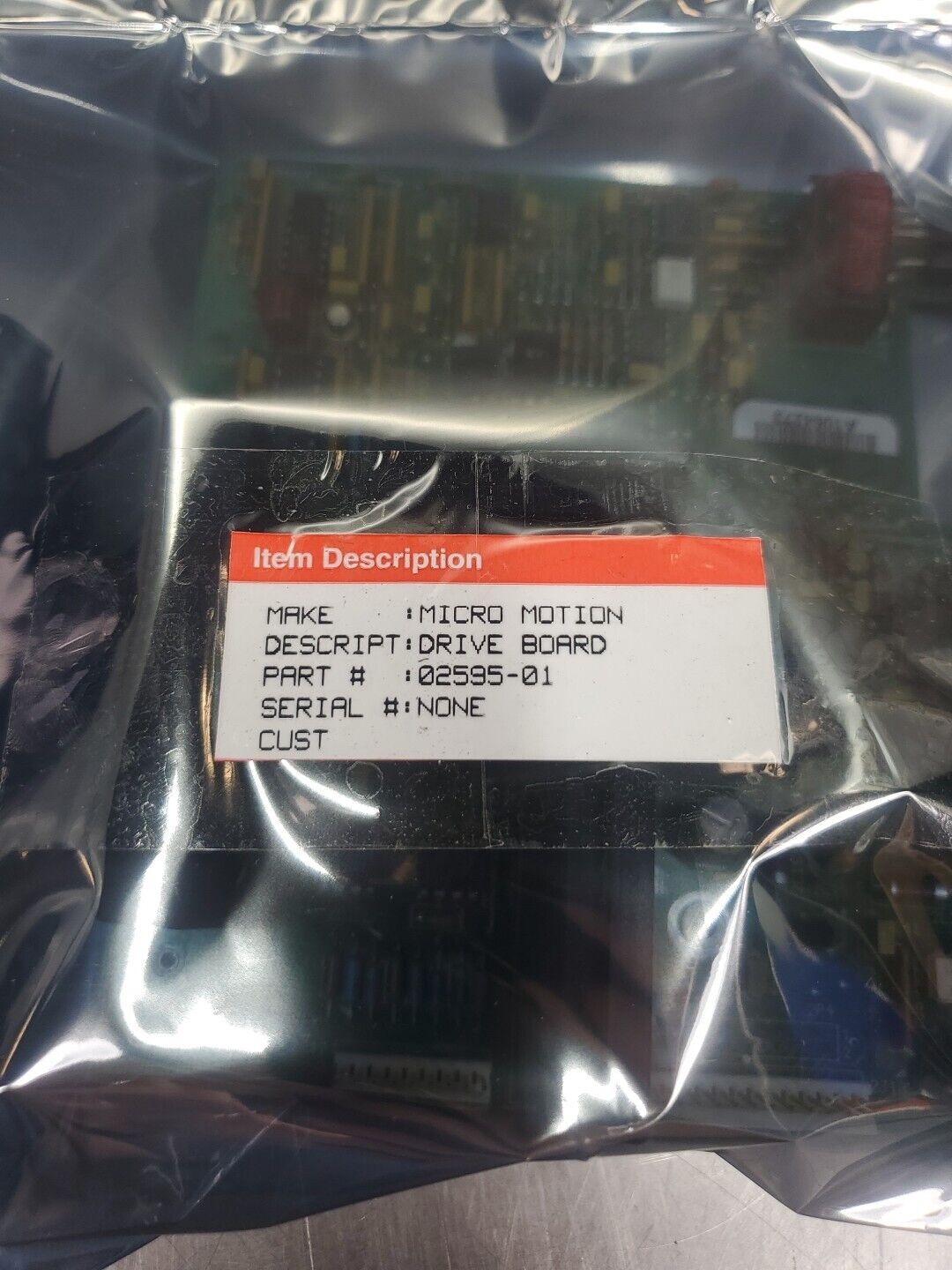 MICRO MOTION 02595-01 DRIVE BOARD.                                          3D-7