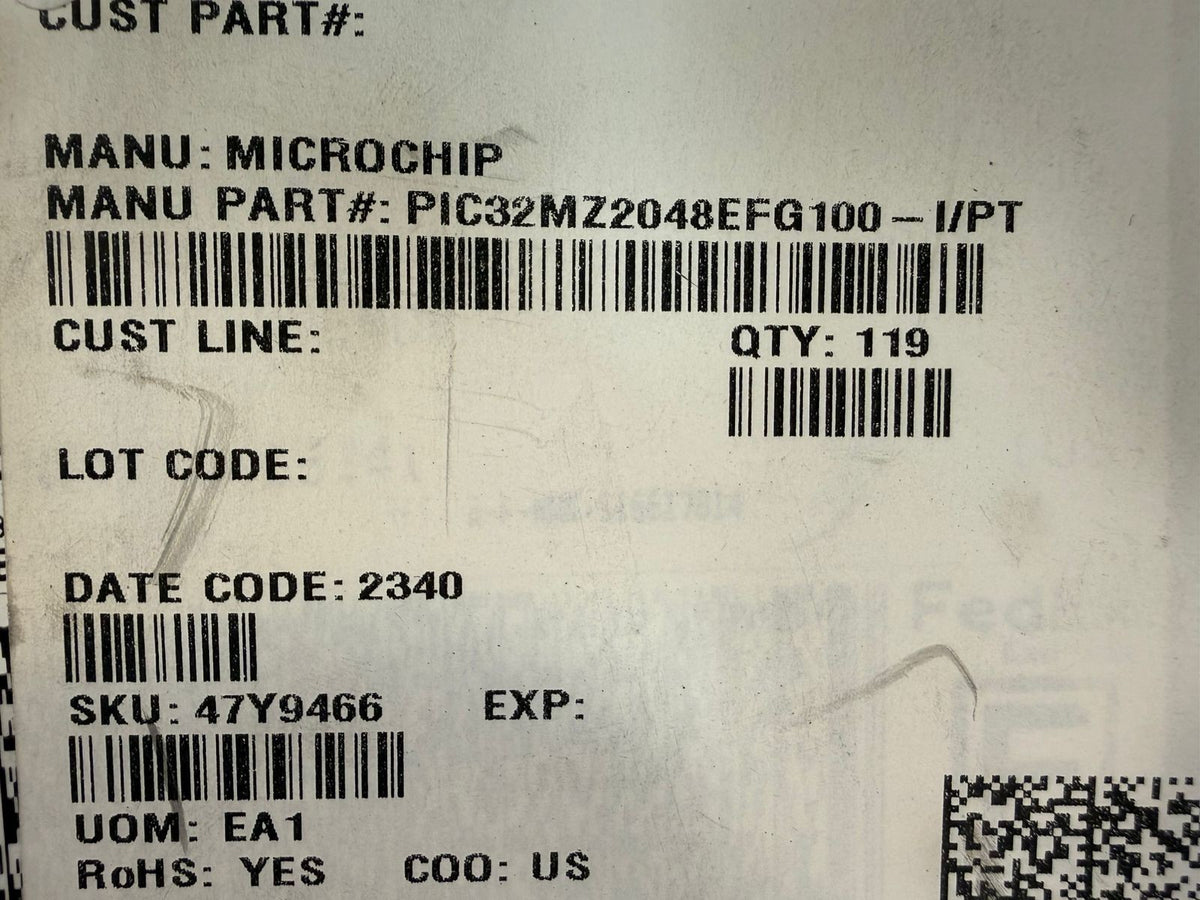 Pic Microchip PIC32MZ2048EFG100  32 Bit / PIC32MZ2048EFG100-I/PT  (3.1.1)