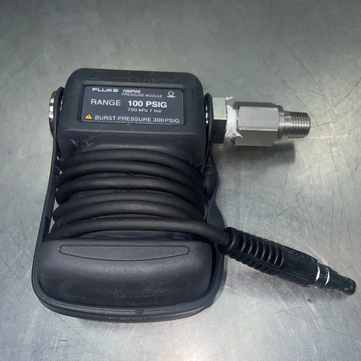 FLUKE 700P06 GAGE MODULE 0 TO 100 PSI PSIG 0 TO 7 BAR 0 TO 700kPA 7X BURST   @DH