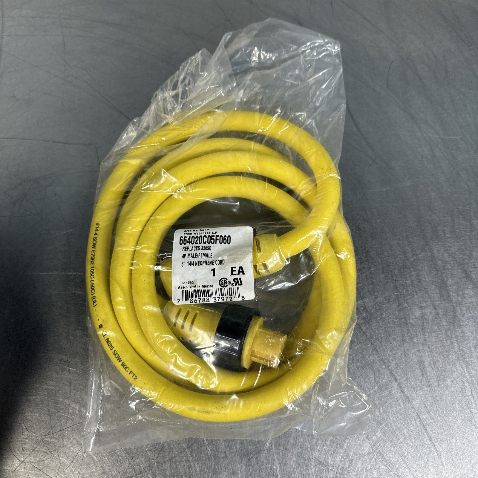 Brad Harrison 664020C05F060 Quick Change Extension, 4P (BIN-1.6.5)