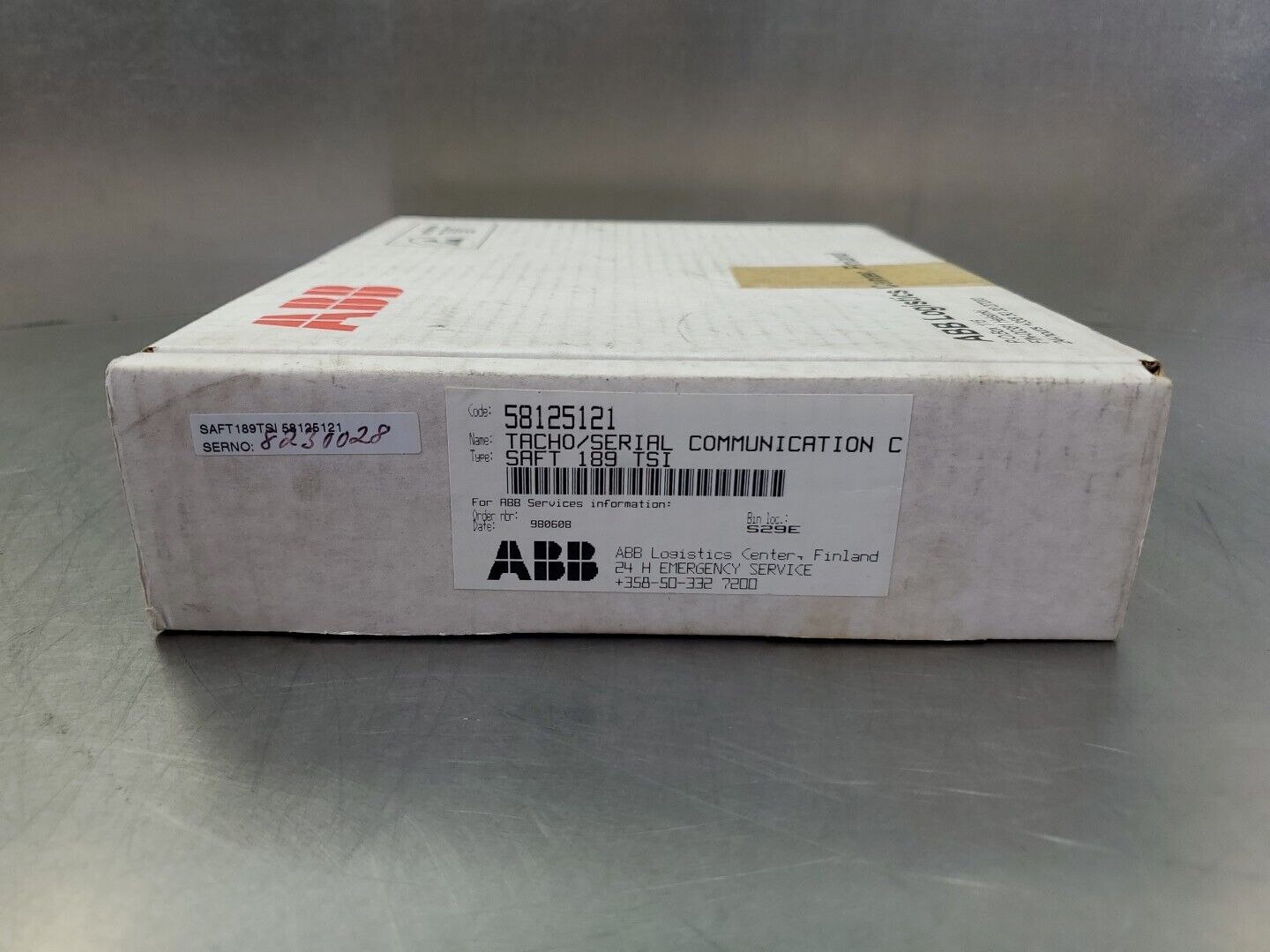 ABB SAFT 189 TSI (58125121) TACHO/SERIAL COMM. CARD.                          3A