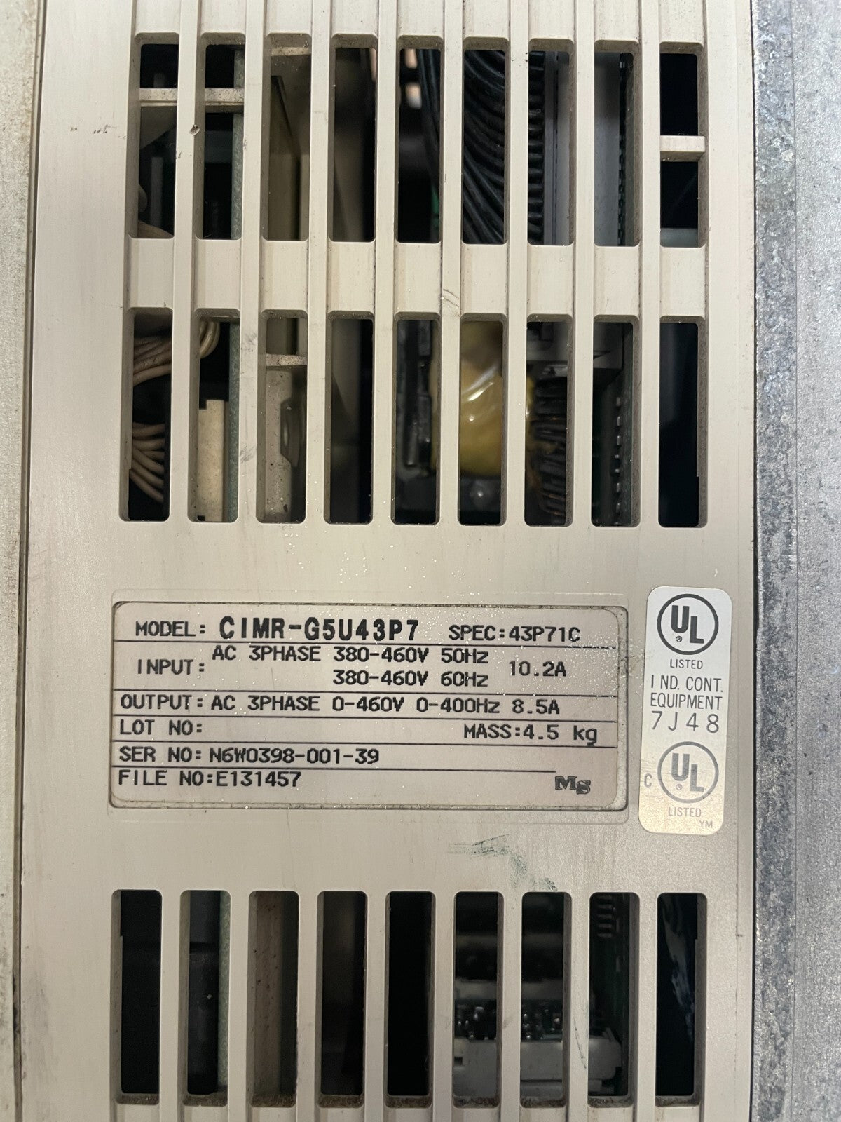 IDM CIMR-G5U43P7 White G5 Series 380/480V Three-Phases Vista AC Vector Drive