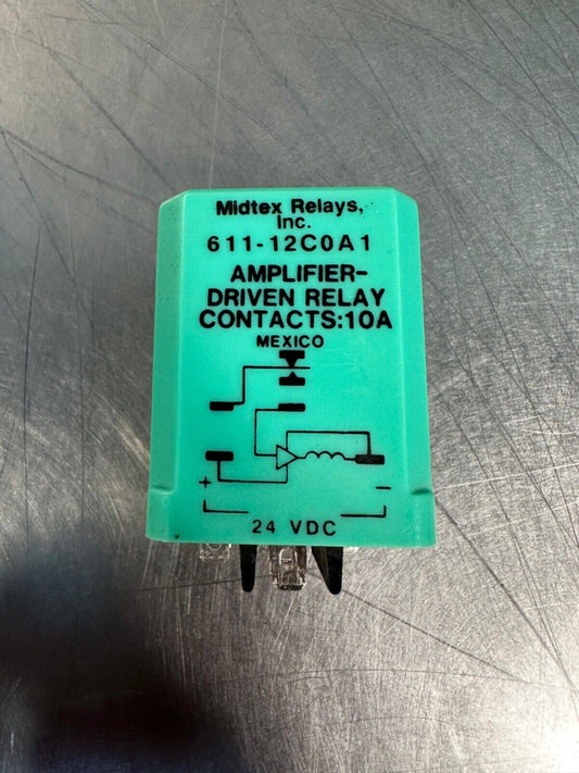 Midtex Relays 611-12C0A1 Plug-In Relay 24VD  61112C0A1 (4B-17)