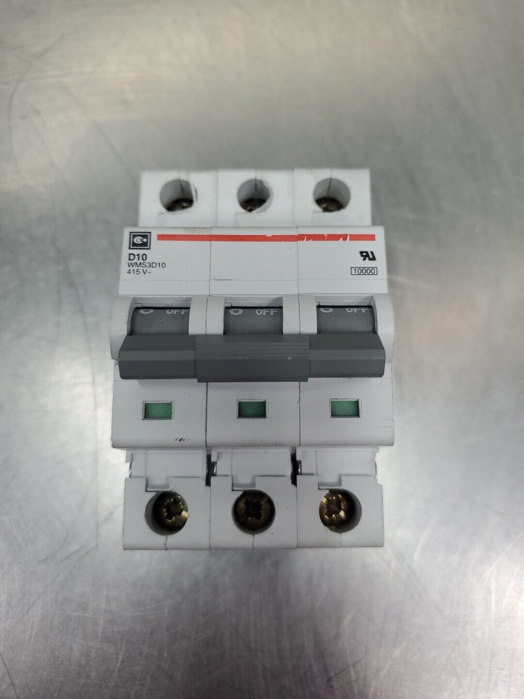 Cutler-Hammer D10 WMS3D10 3-Pole Circuit Breaker.                          4C-14