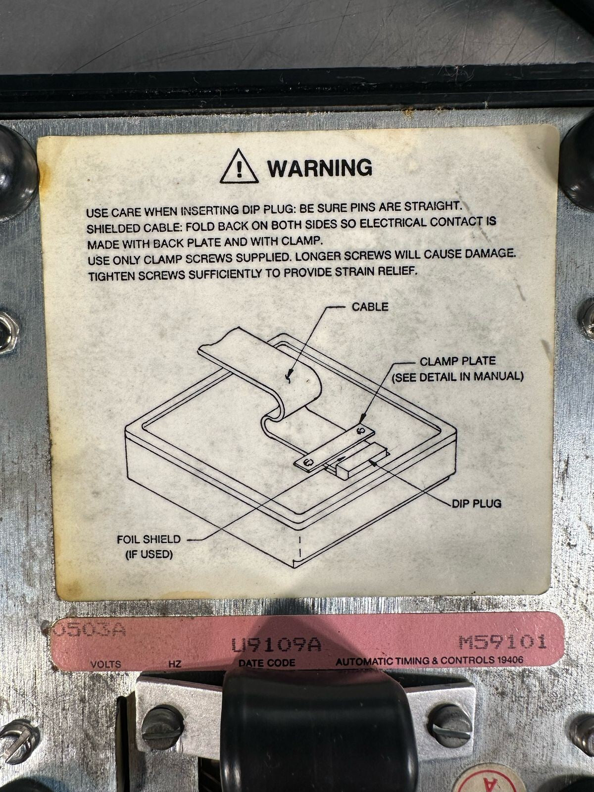 Atc U9109A     M59101     0503A                                     (6.4.5)