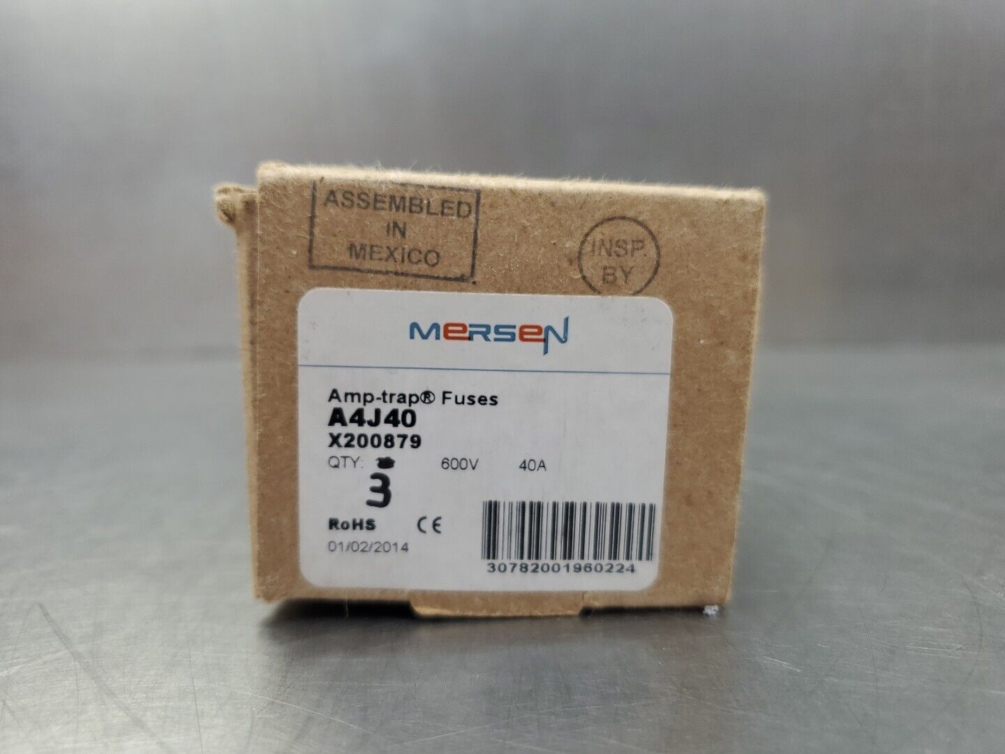 Mersen A4J40 Amp-Trap Fuse, 600V 40A  - Lot of 3.                          4D-41