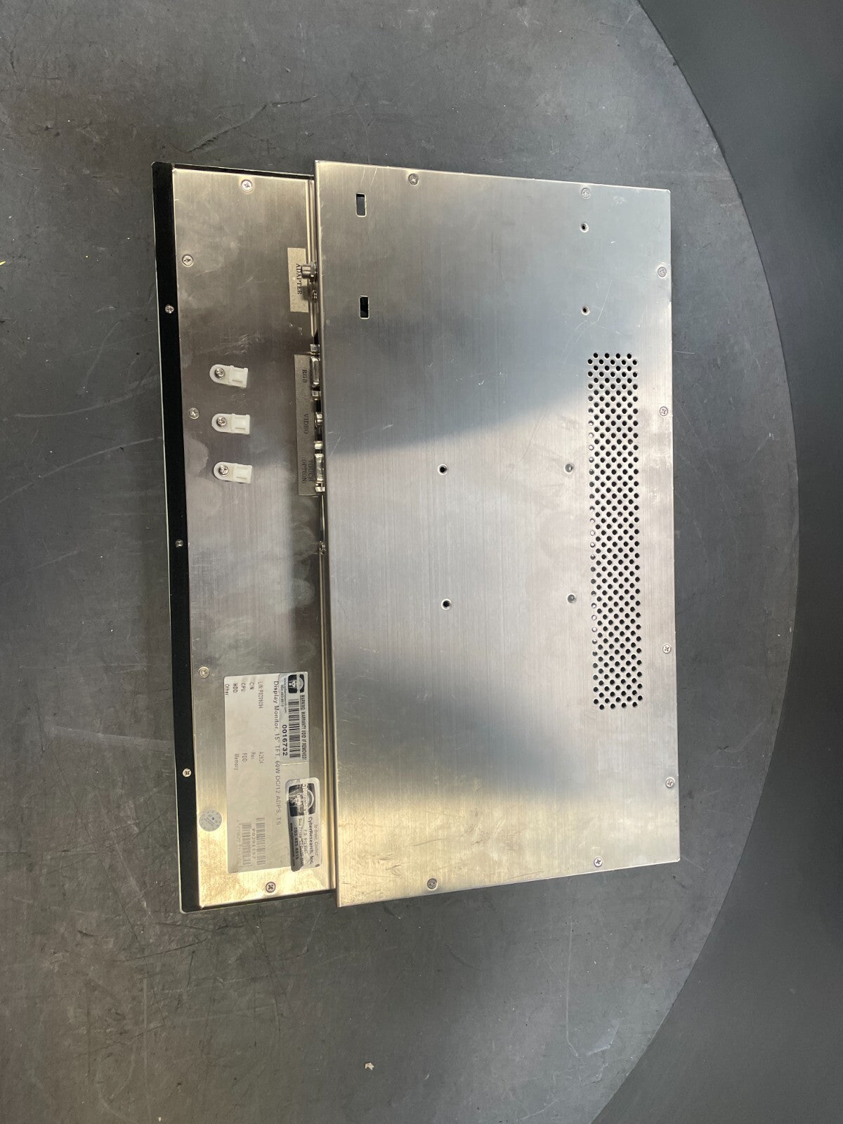 CyberResearch White 15-Inch 60-Watt 12-Volt DC LCD Screen Display Monitor