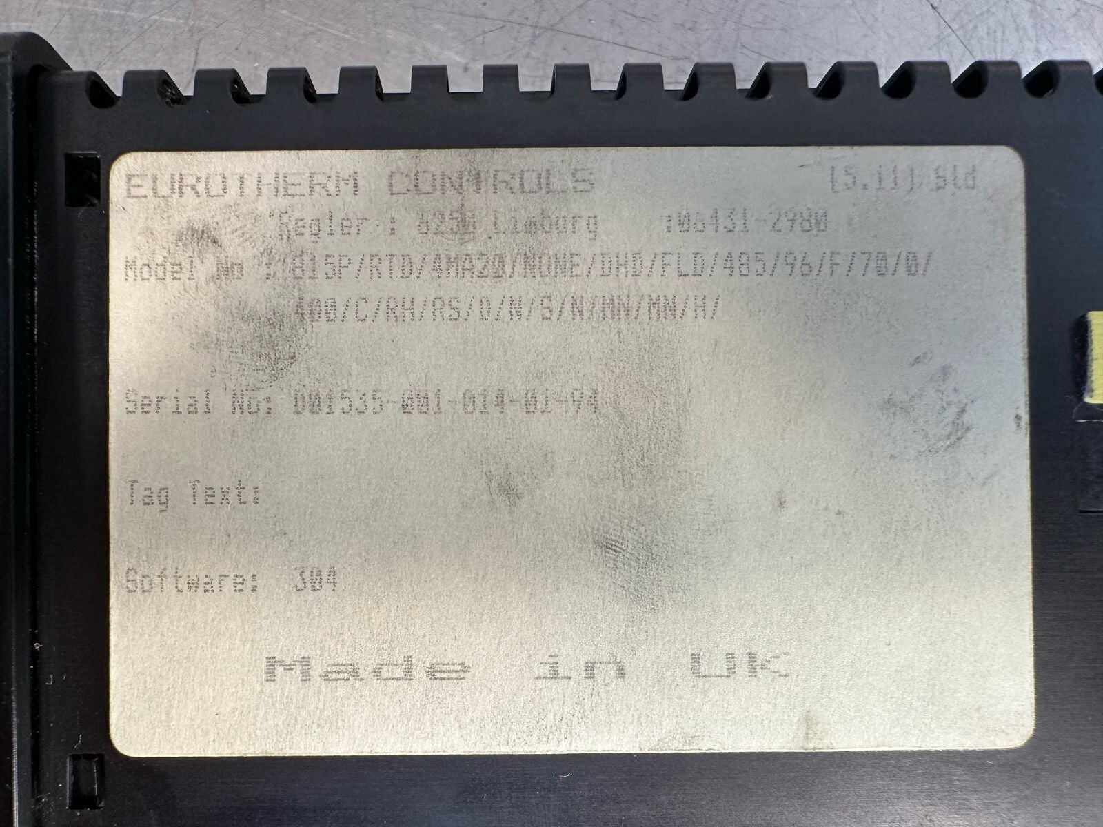 Eurotherm Controls 815P/RTD/4MA20/NONE/DHD/FLD/485/96/F/70/0/400... (8.4.8)