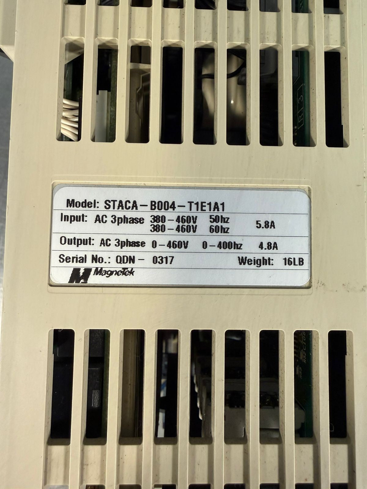 Magnetek Staca-B004-T1EA1 3Phase 3Phase Inp 380-460V / Out 0-460V  (3.2.2)