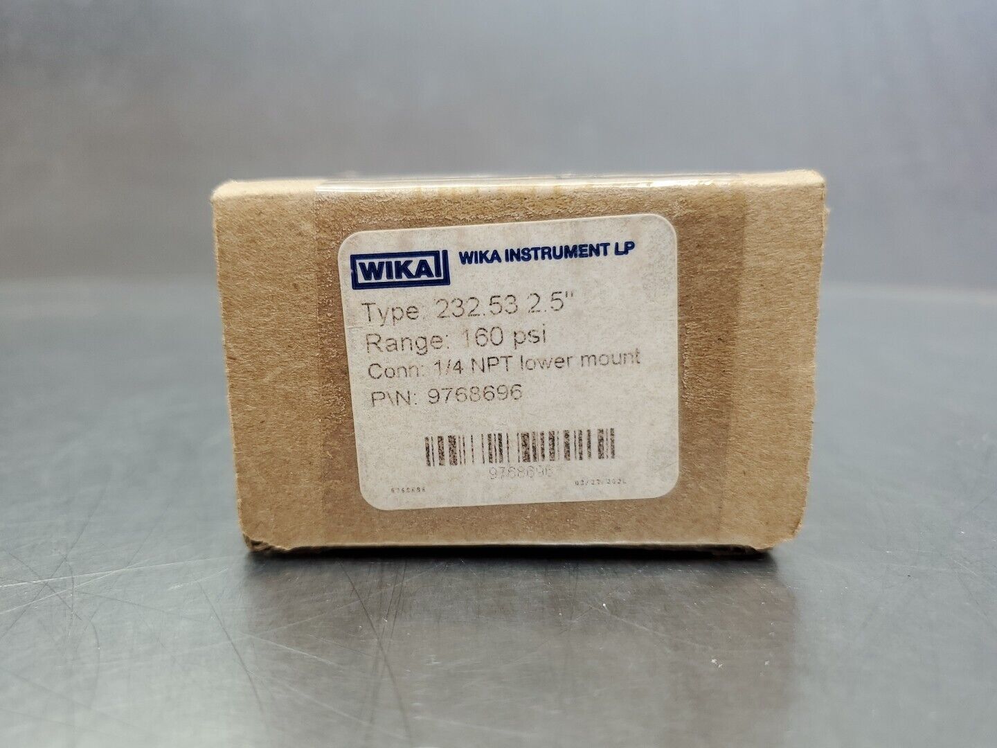 Wika 9768629 Pressure Gauge, Type: 232.53, 160PSI, 2.5"                     6E-7