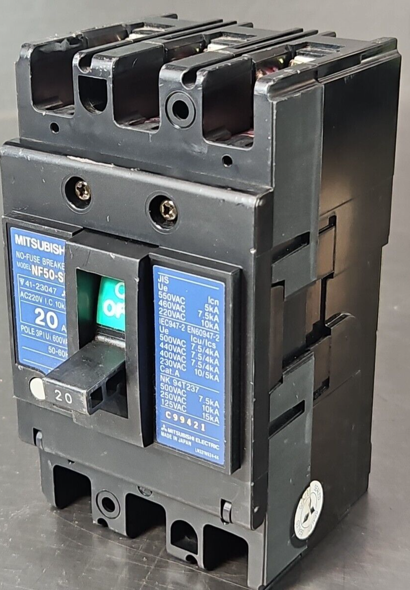 Mitsubishi NF50-SP 20A N-Fuse Breaker 3 Pole                            loc4C13