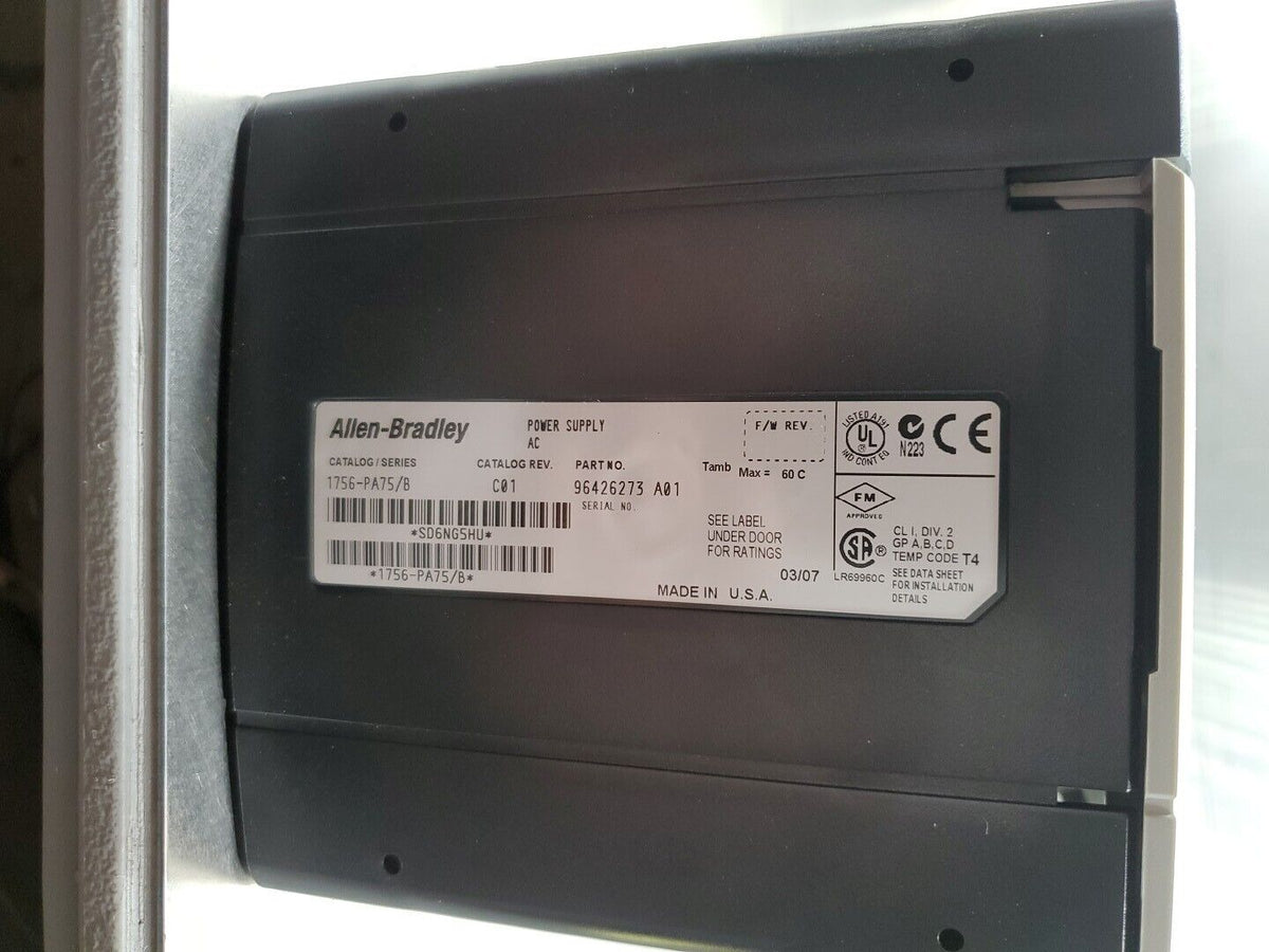 Allen Bradley 1756-A17/B L01 17-Slot Chassis w/1756-PA75/B Power Supply.   3A-13