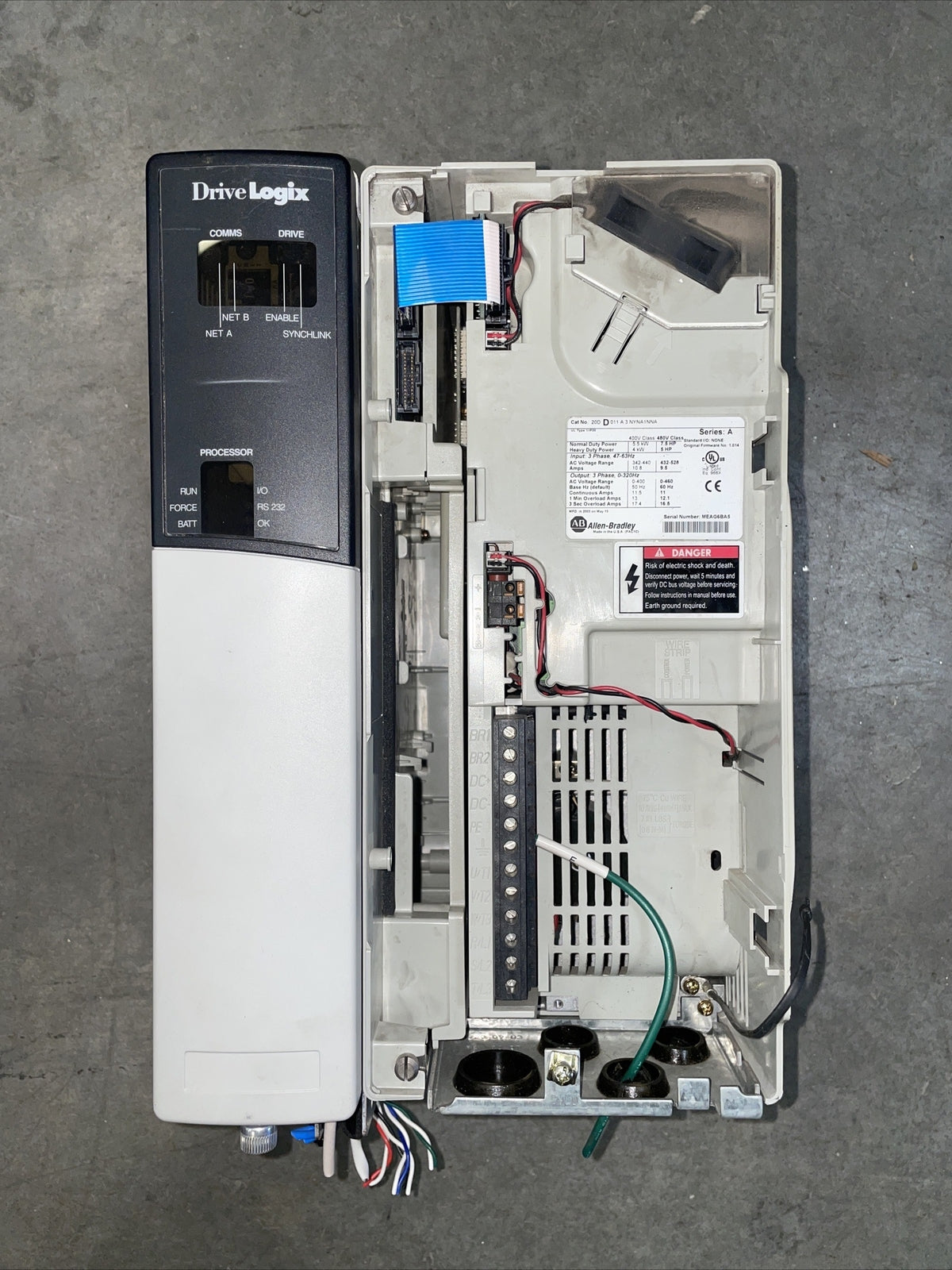 ALLEN BRADLEY  20DD011A3NYNA1NNA /A  PowerFlex 700S 7.5HP 3Ph 0-320Hz 480V   @2A