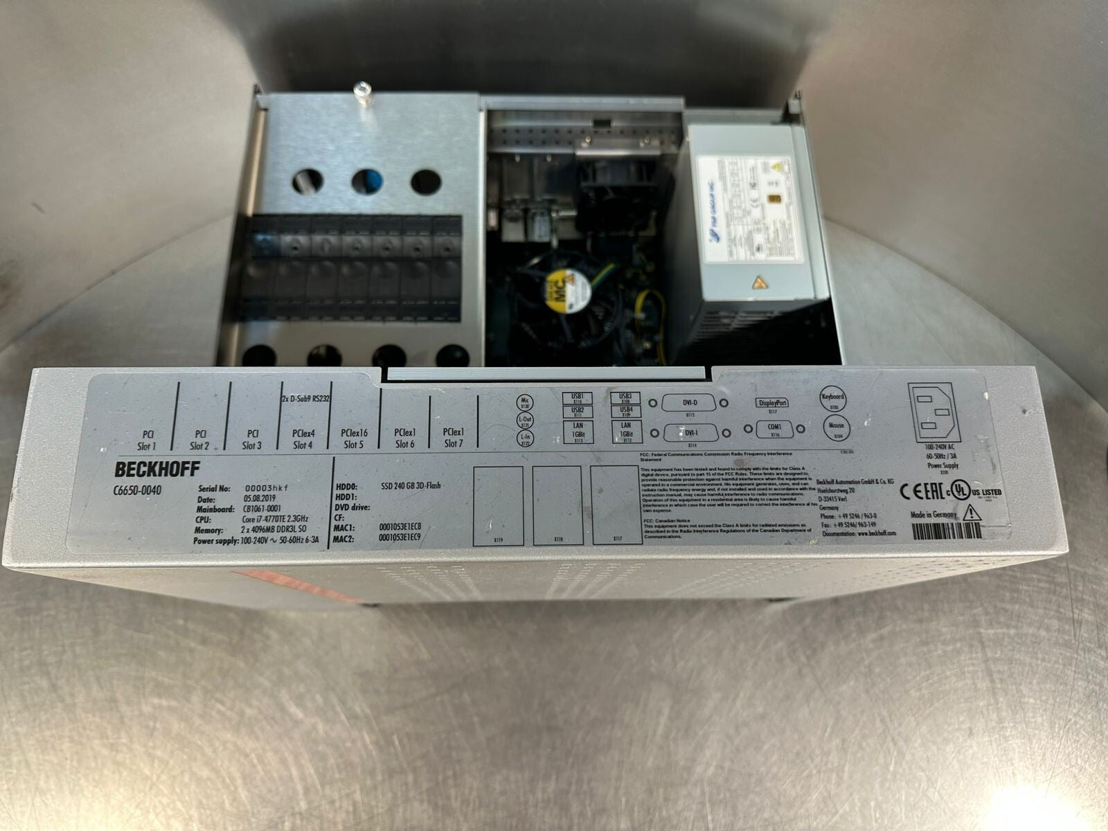 Beckhoff C6650-0040 Industrial PC Computer Interface Control Module (9.4.1)