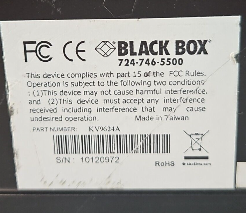 Black Box KV9624A Servswitch DT Series                                   loc4A11