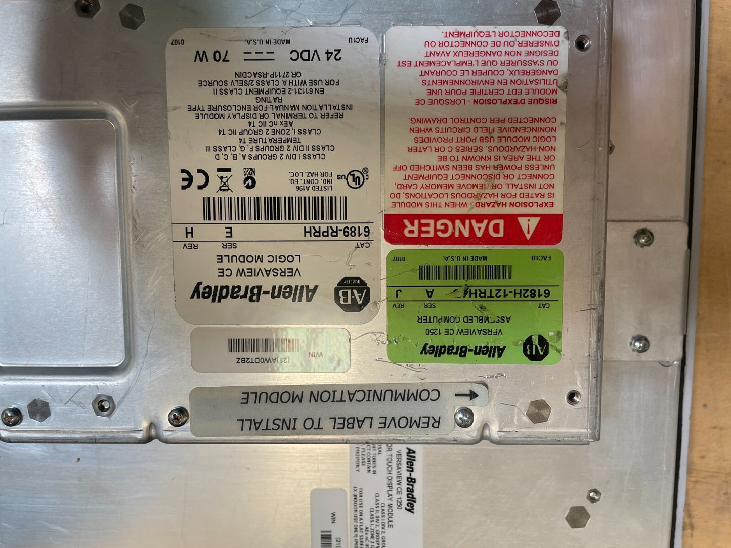 Allen Bradley VersaView CE 1250H 6189-RDT12C Color Touch 12.1" Display Module