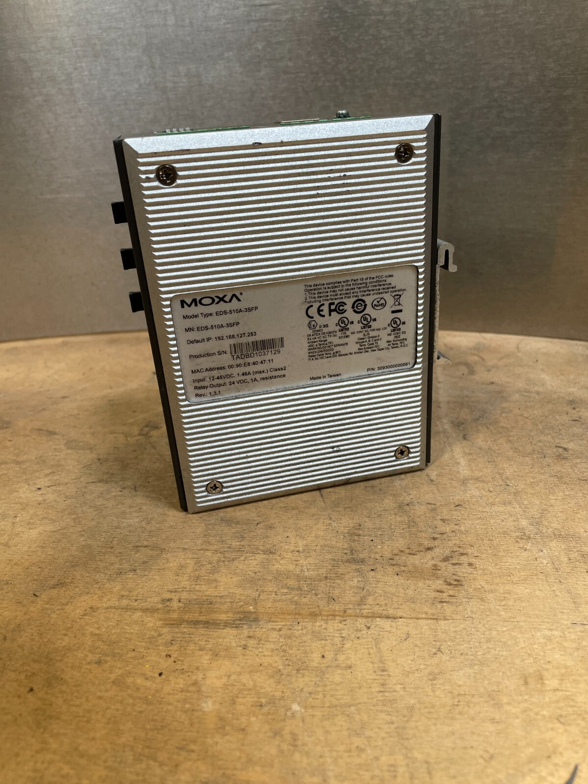 Moxa EDS-510A-3SFP 3 Gigabit Ports 7 Elec.Ports Ethernet Ind. Switch(BIN2.3.3)